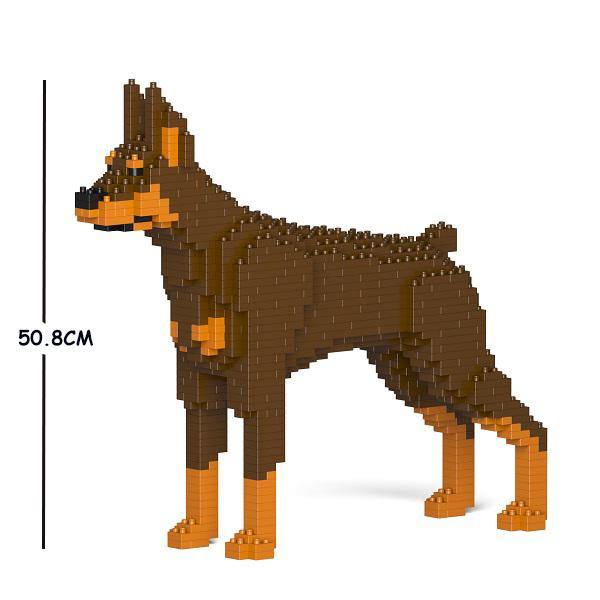 Doberman Pinscher Dog Sculptures - LAminifigs , lego style jekca building set