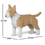 English Bull Terrier Dog Sculptures - LAminifigs , lego style jekca building set