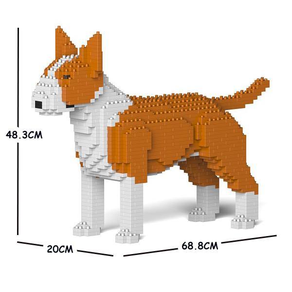 English Bull Terrier Dog Sculptures - LAminifigs , lego style jekca building set