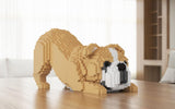 English Bulldog 4-in-1 Pack Big Dog Sculptures - LAminifigs , lego style jekca building set