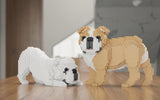 English Bulldog 4-in-1 Pack Dog Sculptures - LAminifigs , lego style jekca building set