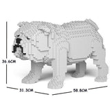 English Bulldog Dog Sculptures - LAminifigs , lego style jekca building set