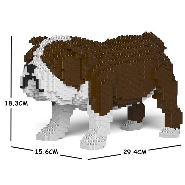 English Bulldog Dog Sculptures - LAminifigs , lego style jekca building set