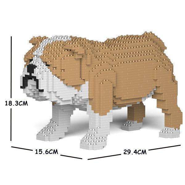 English Bulldog Dog Sculptures - LAminifigs , lego style jekca building set