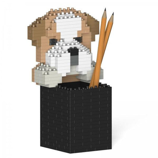 English Bulldog Pencil Cup - LAminifigs , lego style jekca building set