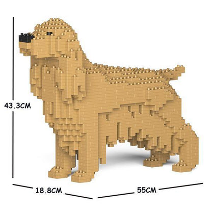 English Cocker Spaniel Dog Sculptures - LAminifigs , lego style jekca building set