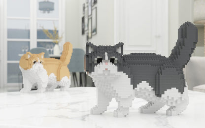 Exotic Shorthair Cats Sculptures - LAminifigs , lego style jekca building set