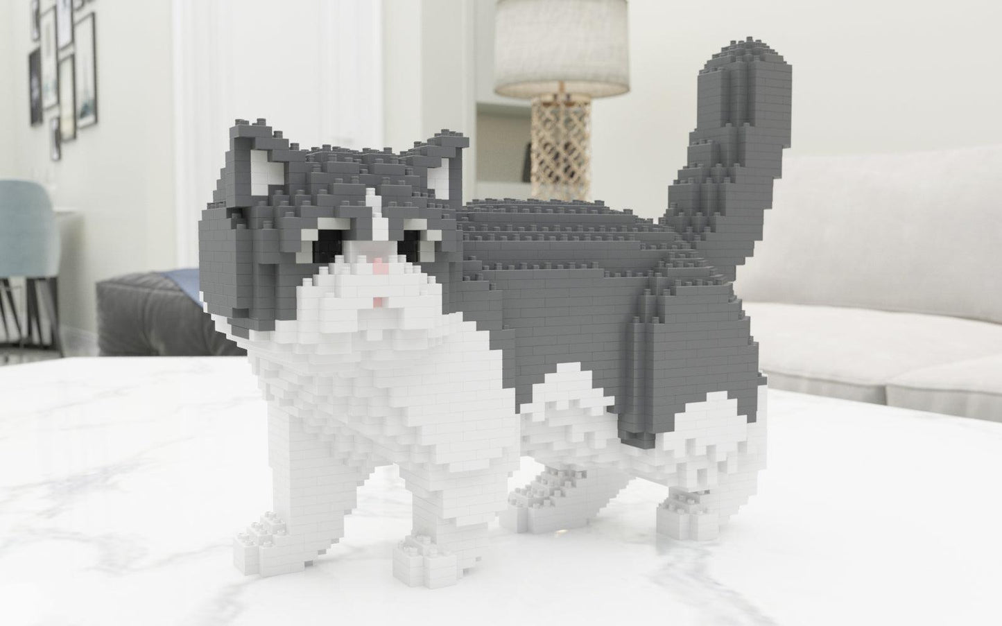 Exotic Shorthair Cats Sculptures - LAminifigs , lego style jekca building set