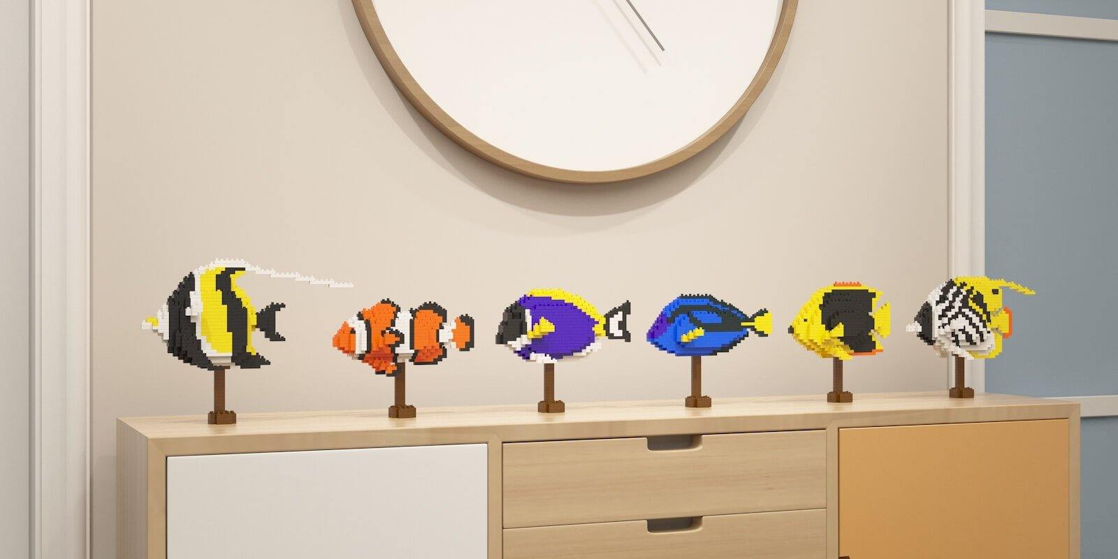 Fish Sculptures - LAminifigs , lego style jekca building set