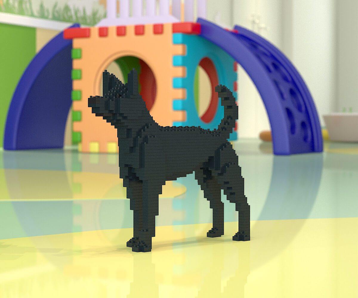 Formosan Mountain Dog Sculptures - LAminifigs , lego style jekca building set