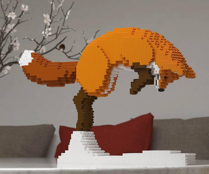 Foxes Sculptures - LAminifigs , lego style jekca building set