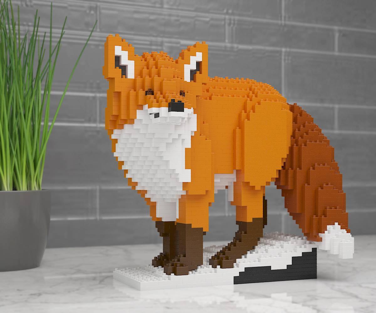 Foxes Sculptures - LAminifigs , lego style jekca building set