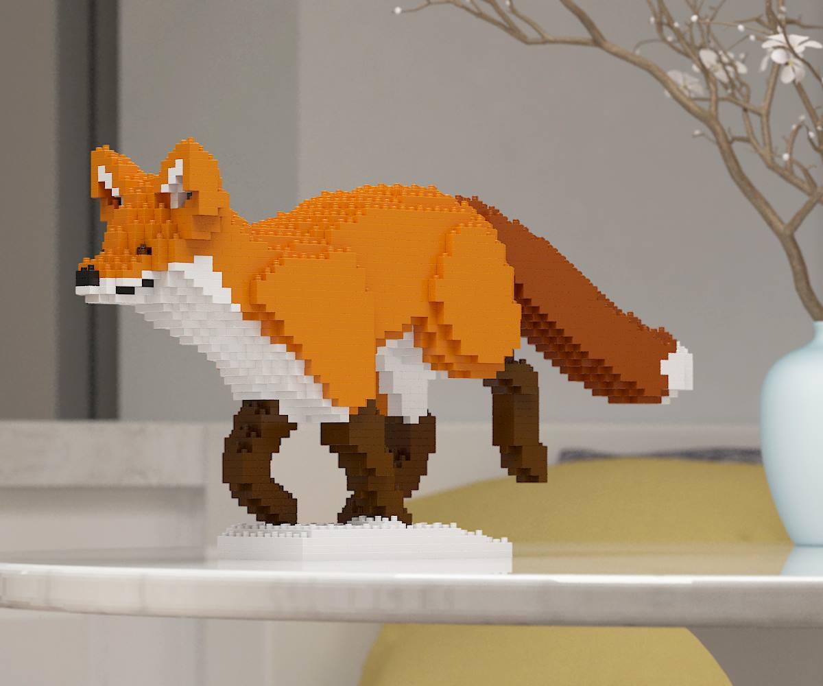 Foxes Sculptures - LAminifigs , lego style jekca building set