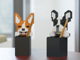 French Bulldog Pencil Cup - LAminifigs , lego style jekca building set