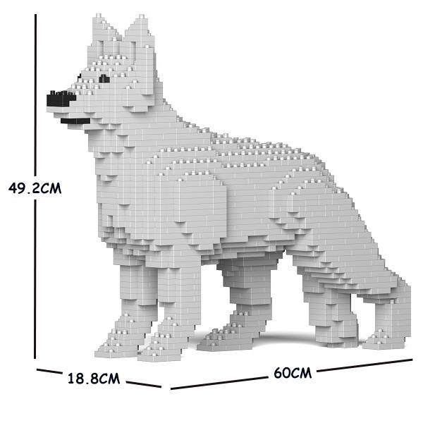 German Shepherd Dog Sculptures - LAminifigs , lego style jekca building set