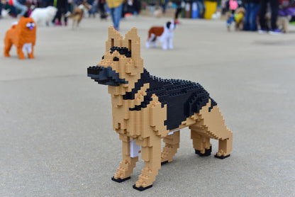 German Shepherd Dog Sculptures - LAminifigs , lego style jekca building set