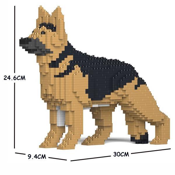 German Shepherd Dog Sculptures - LAminifigs , lego style jekca building set