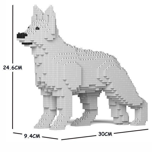 German Shepherd Dog Sculptures - LAminifigs , lego style jekca building set