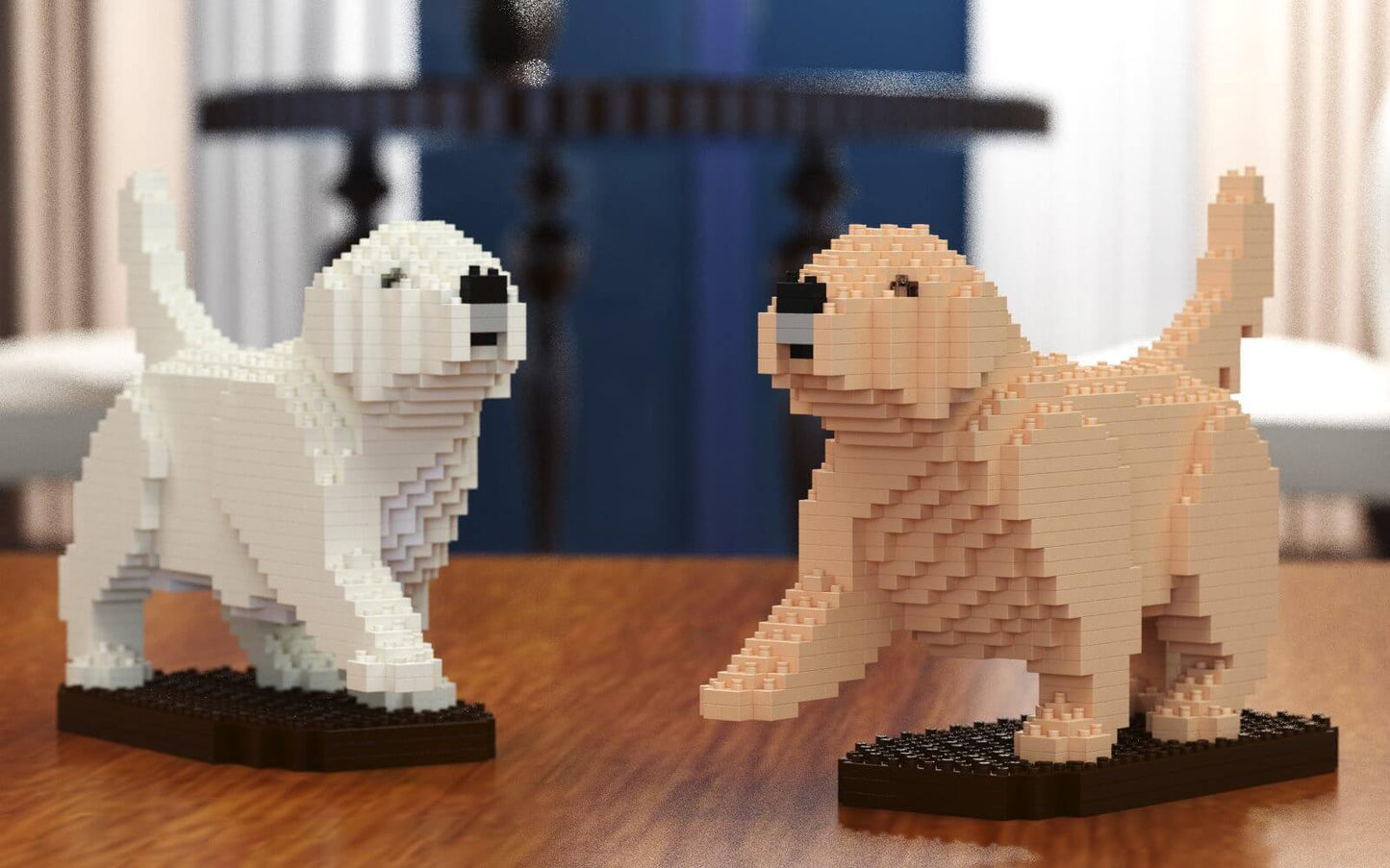 Golden Retriever Dog Sculptures, Brick Paintings, Pencil Cups - LAminifigs , lego style jekca building set