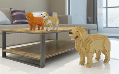 Golden Retriever Dog Sculptures, Brick Paintings, Pencil Cups - LAminifigs , lego style jekca building set