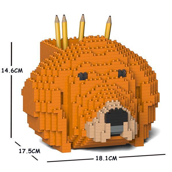 Golden Retriever Dog Sculptures, Brick Paintings, Pencil Cups - LAminifigs , lego style jekca building set