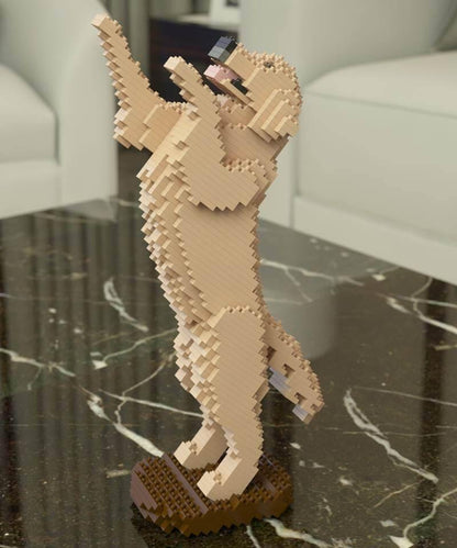 Golden Retriever Dog Sculptures, Brick Paintings, Pencil Cups - LAminifigs , lego style jekca building set