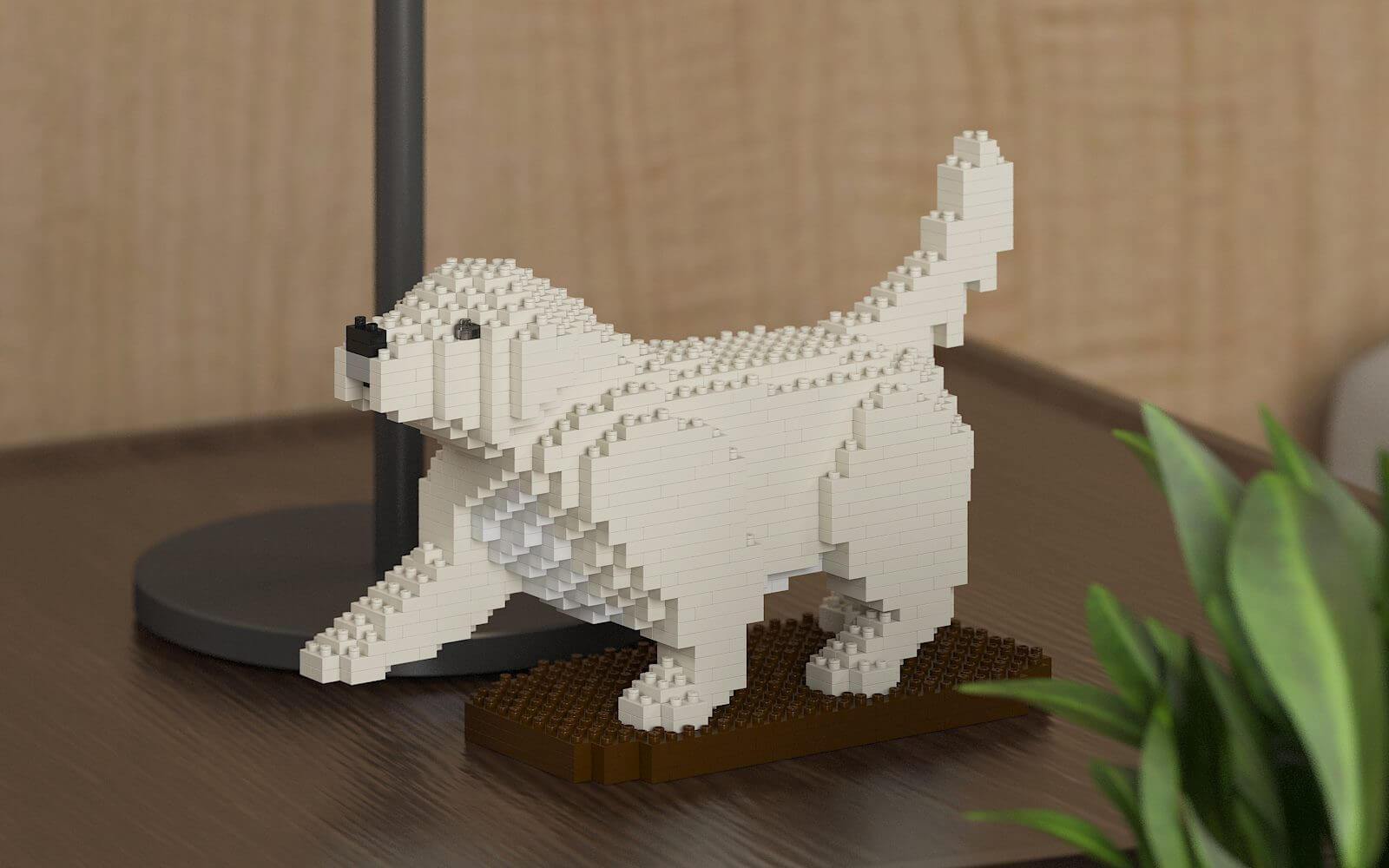 Golden Retriever Dog Sculptures, Brick Paintings, Pencil Cups - LAminifigs , lego style jekca building set