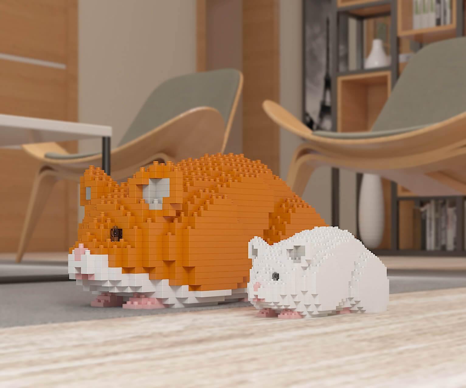 Hamsters Sculptures - LAminifigs , lego style jekca building set