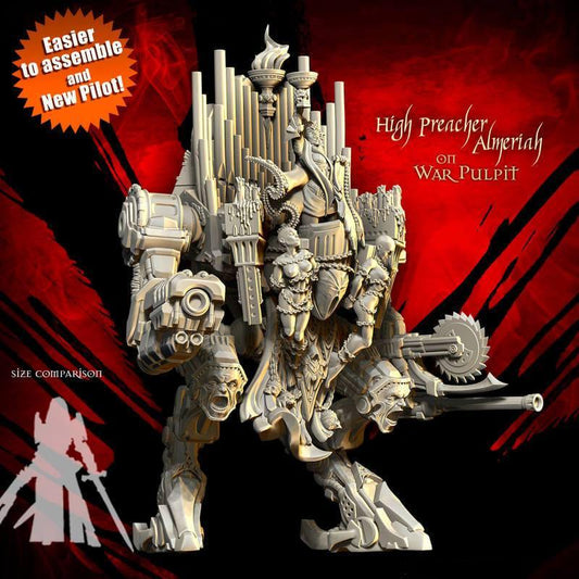 High Preacher Almeriah on War Pulpit - LAminifigs , lego style jekca building set