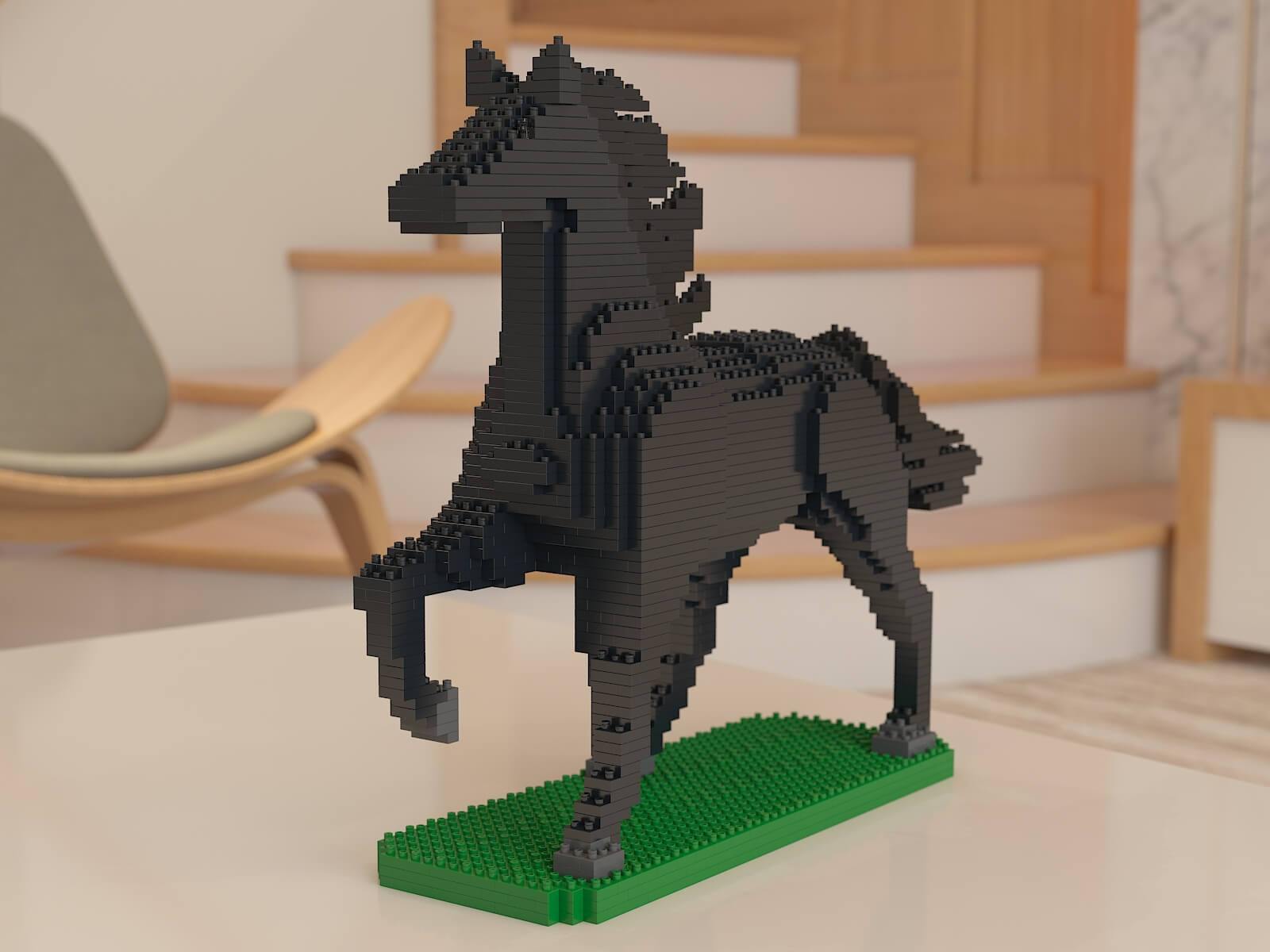 Horses Sculptures - LAminifigs , lego style jekca building set