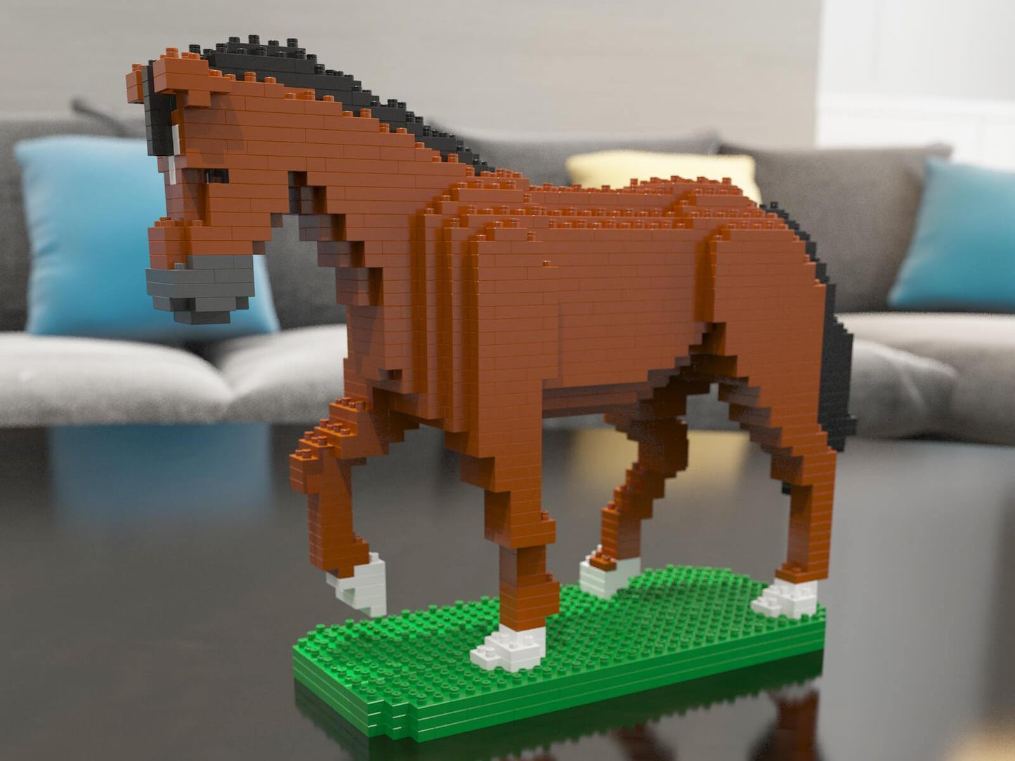 Horses Sculptures - LAminifigs , lego style jekca building set