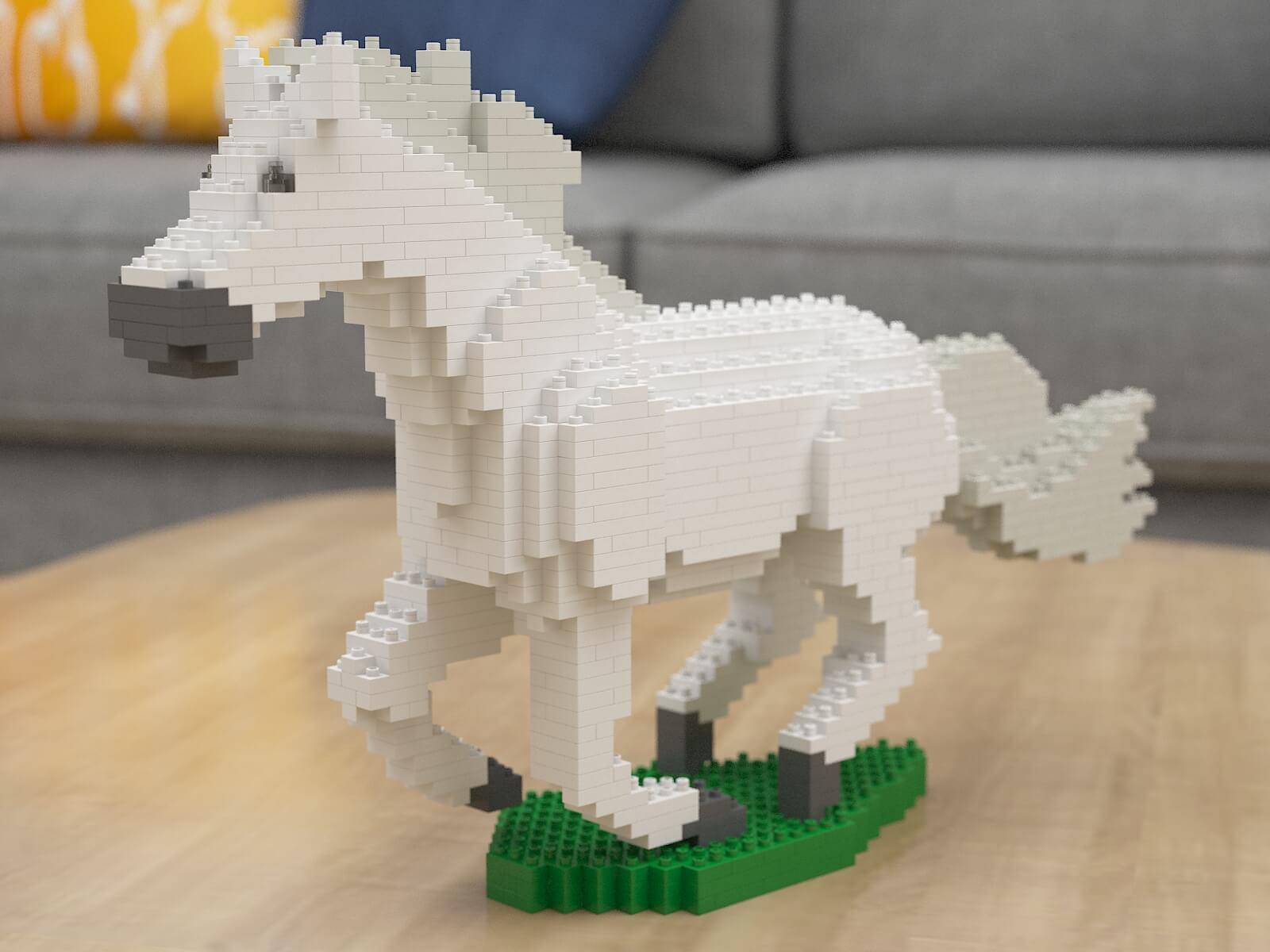 Horses Sculptures - LAminifigs , lego style jekca building set