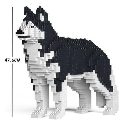 Husky Dog Sculptures - LAminifigs , lego style jekca building set