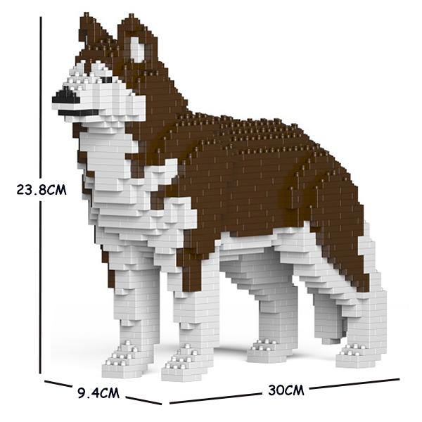 Husky Dog Sculptures - LAminifigs , lego style jekca building set