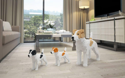 Jack Russell Terrier Dog Sculptures - LAminifigs , lego style jekca building set