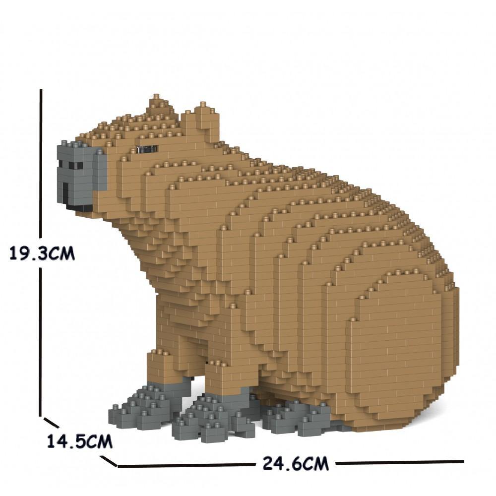 Capybara Sculpture - LAminifigs , lego style jekca building set, small size dimensions