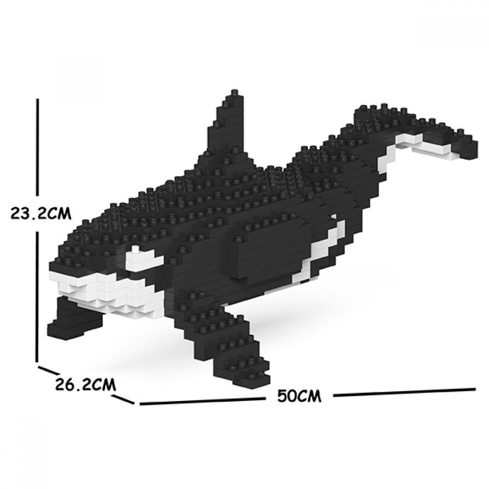 Killer Whale Sculpture - LAminifigs , lego style jekca building set big size dimension