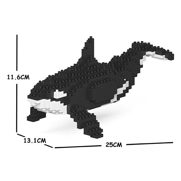 Killer Whale Sculptures - LAminifigs , lego style jekca building set, small size dimension