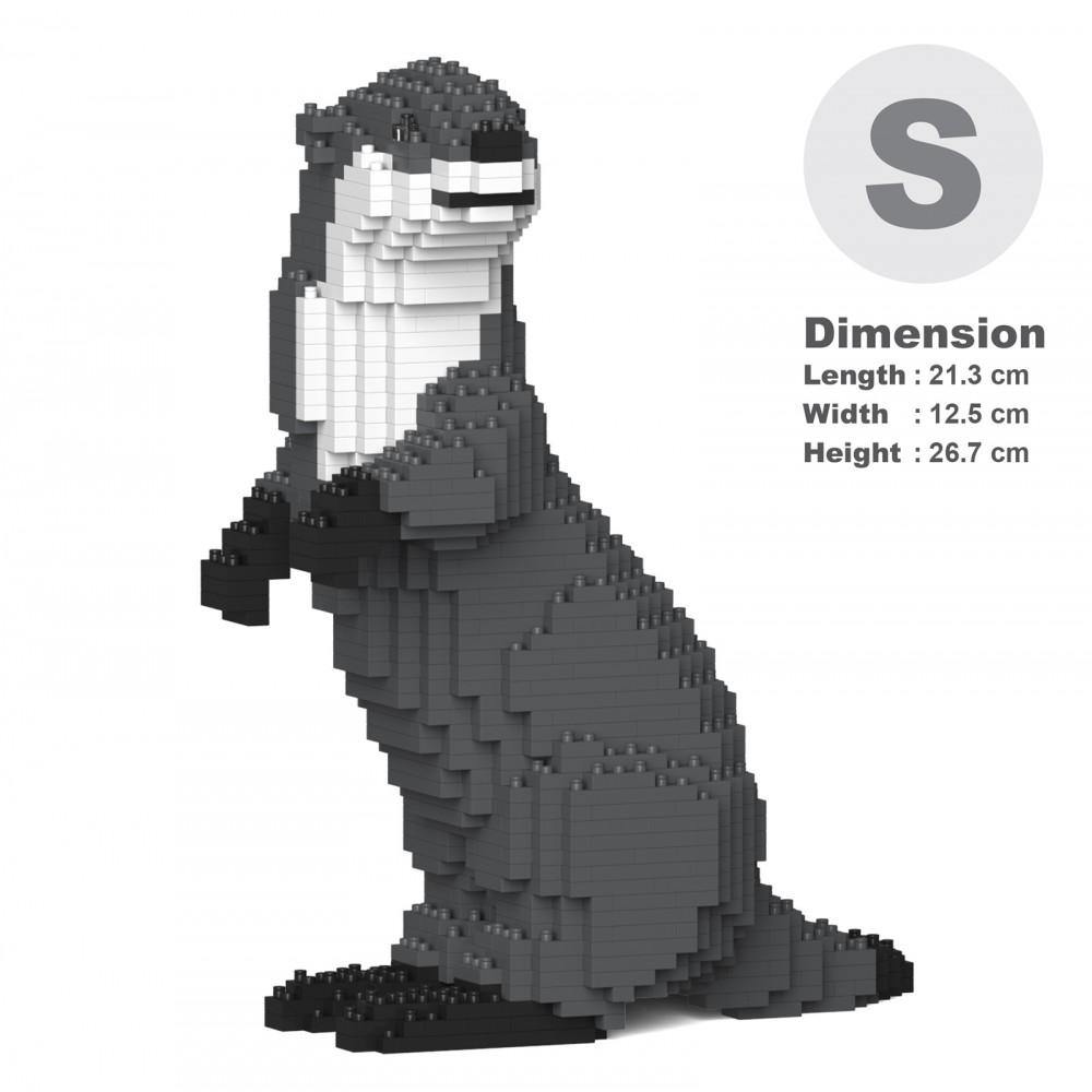 Asian Small-Clawed Otter Sculpture - LAminifigs , lego style jekca building set, small size dimensions