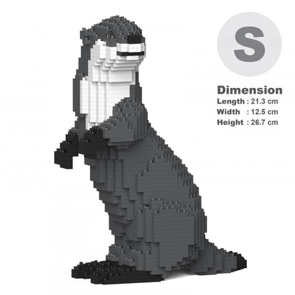 Asian Small-Clawed Otter Sculpture - LAminifigs , lego style jekca building set, small size dimensions