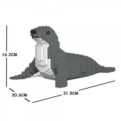 Seal Sculpture - LAminifigs , lego style jekca building set, small size dimension