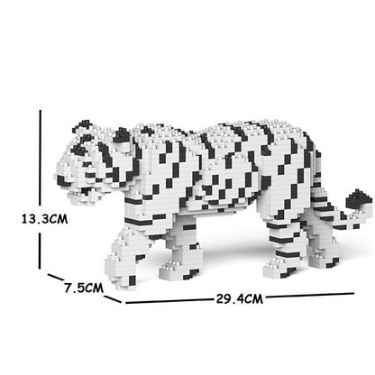 White Tiger Sculpture - LAminifigs , lego style jekca building set, small