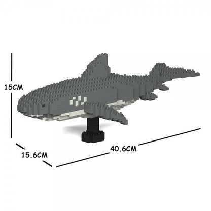 Tiger shark Sculptures - LAminifigs , lego style jekca building set, small size dimension
