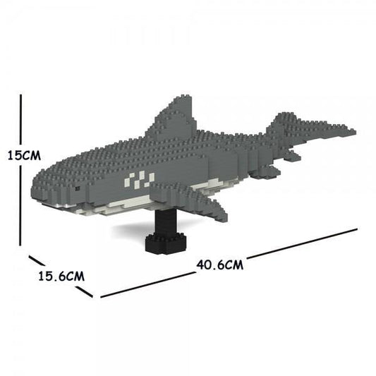 Tiger shark Sculptures - LAminifigs , lego style jekca building set, small size dimension