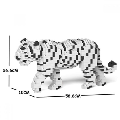 White Tiger Sculpture - LAminifigs , lego style jekca building set, Big