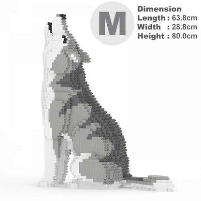Wolf Sculpture - LAminifigs , lego style jekca building set, big size dimension