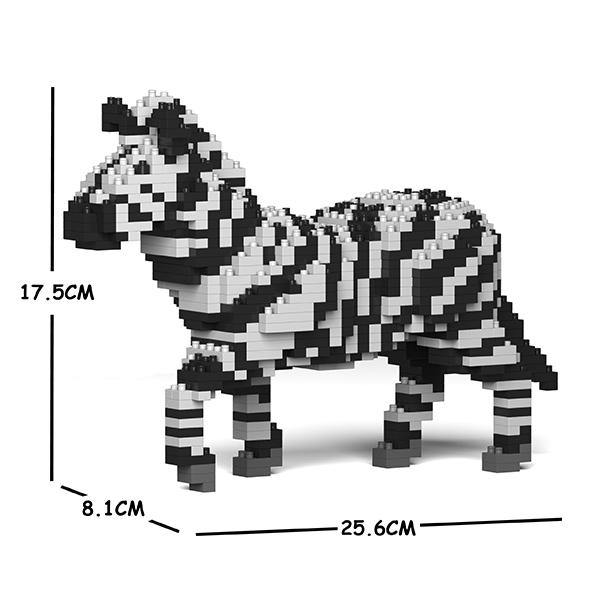 Zebra Sculpture - LAminifigs , lego style jekca building set, small size