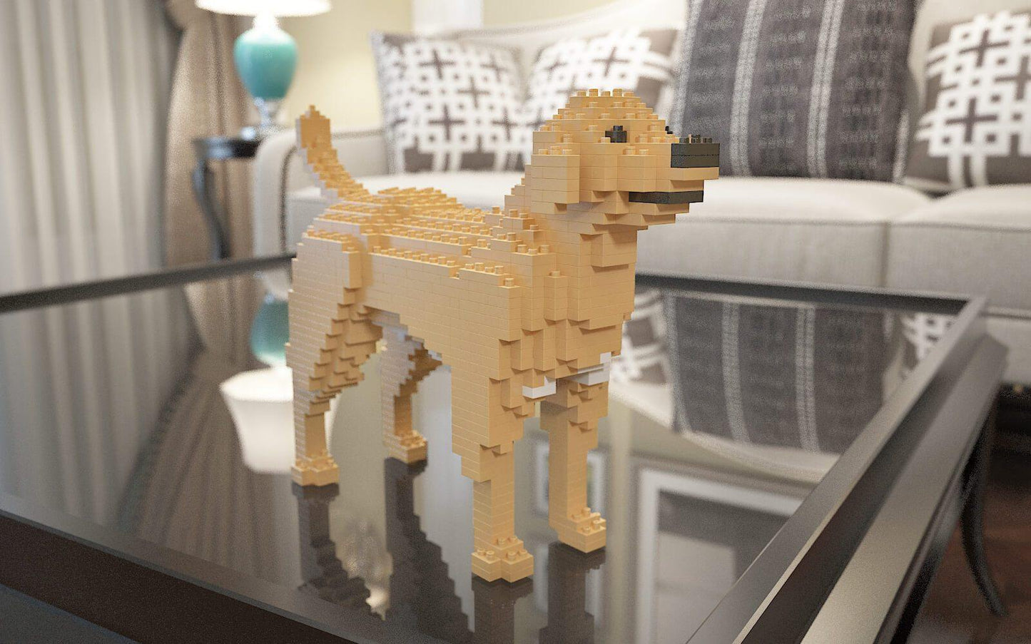 Labrador Retriever Dog Sculptures - LAminifigs , lego style jekca building set