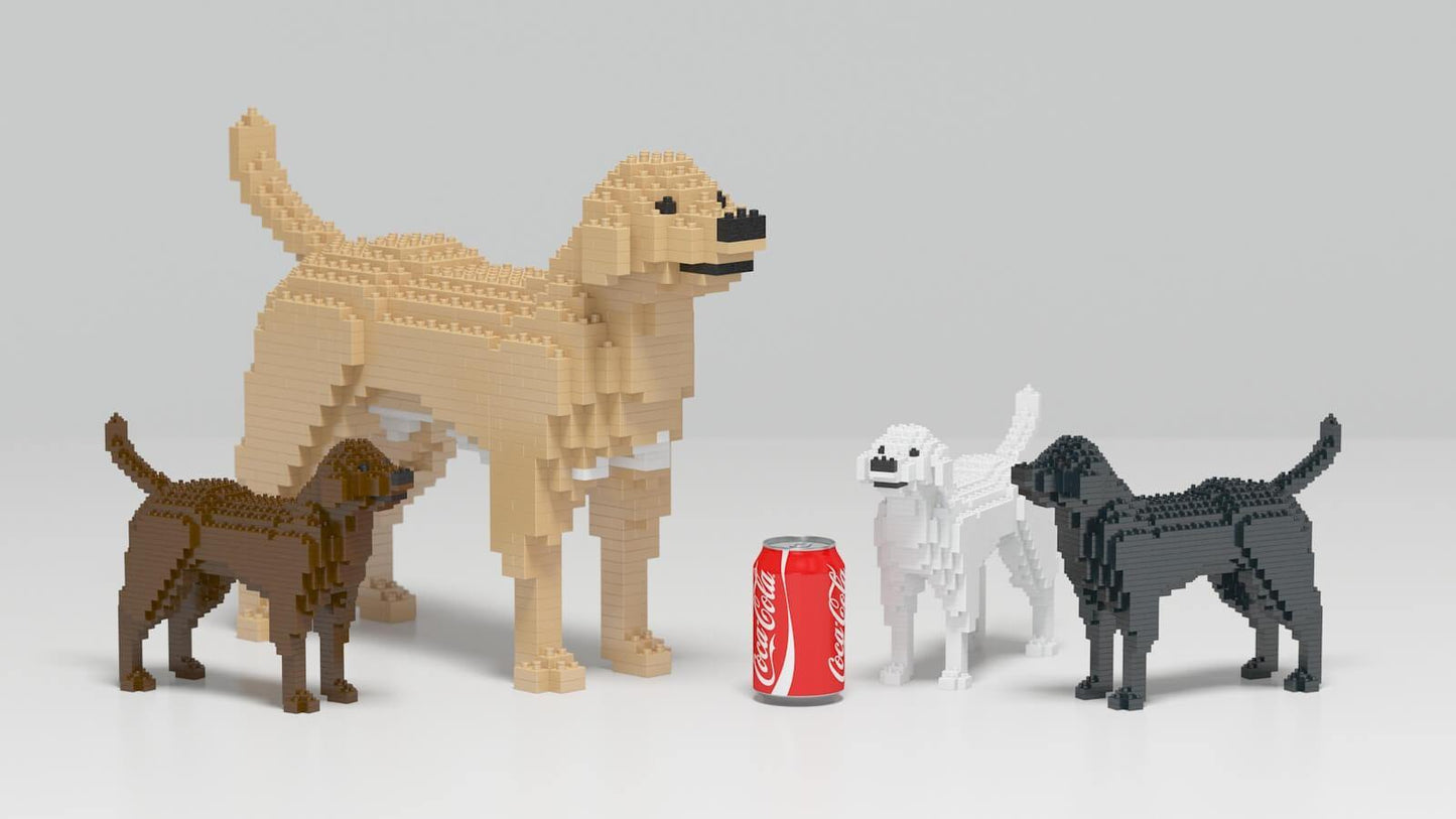 Labrador Retriever Dog Sculptures - LAminifigs , lego style jekca building set