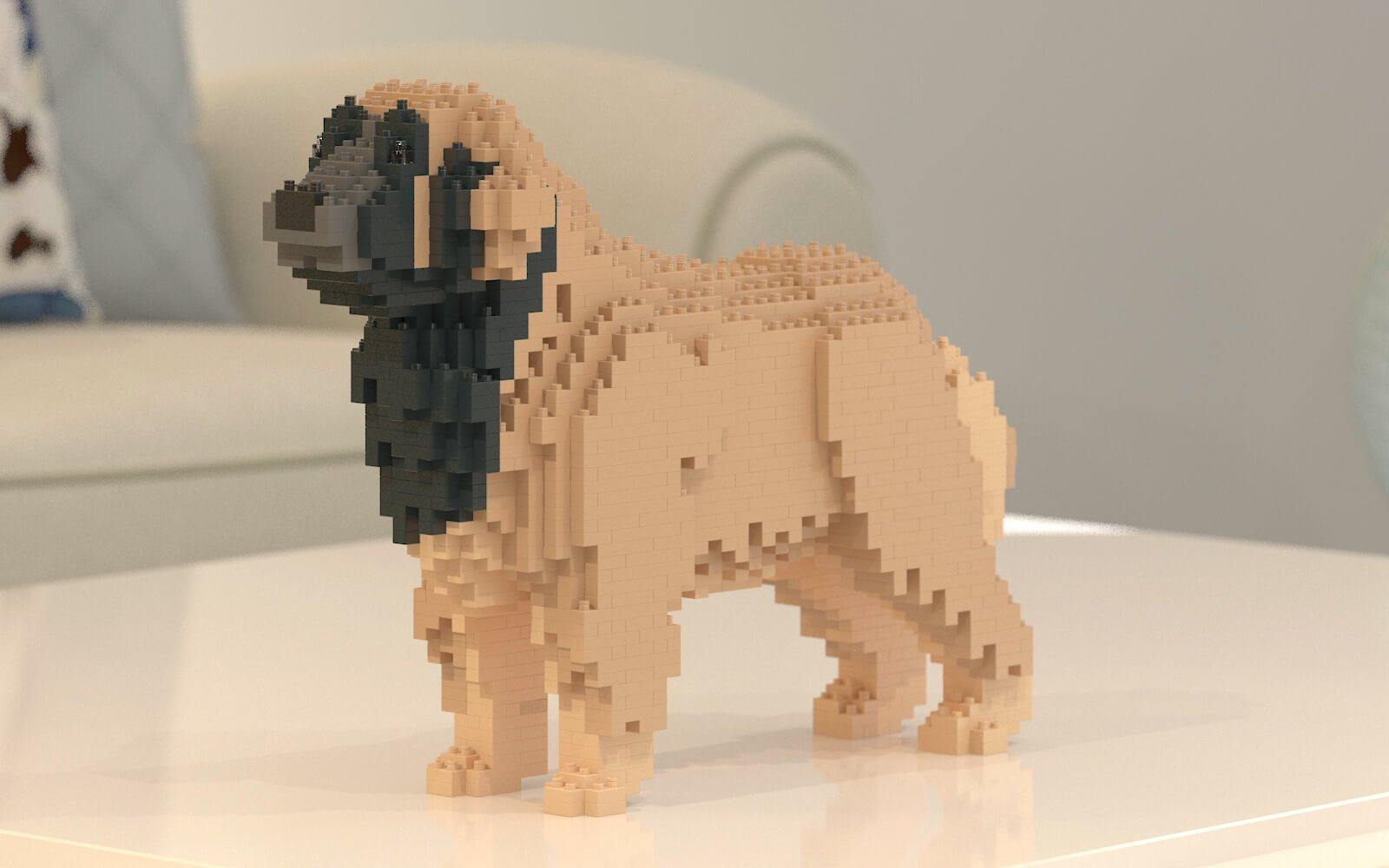 Leonberger Dog Sculptures - LAminifigs , lego style jekca building set